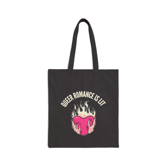 QUEER ROMANCE IS LIT - TOTE BAG